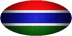 Fahnen Afrika Gambia Oval 01 