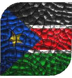 Drapeaux Afrique Soudan Sud Carré 