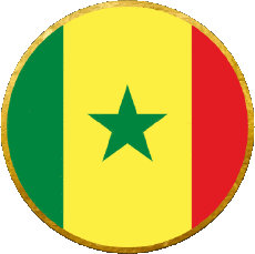 Flags Africa Senegal Round 