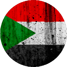 Drapeaux Afrique Soudan Rond 