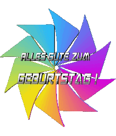 Messages German Alles Gute zum Geburtstag Zusammenfassung - geometrisch 016 