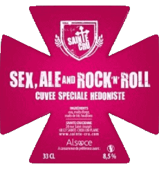 Sex ale and rock &#039;n&#039; Roll-Getränke Bier Frankreich Sainte Cru 