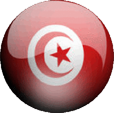 Drapeaux Afrique Tunisie Rond 