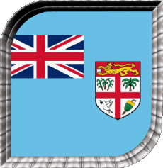 Flags Oceania Fiji Square 