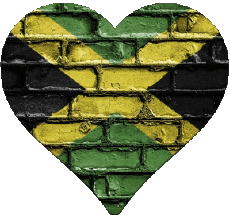 Banderas América Jamaica Corazón 