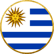 Drapeaux Amériques Uruguay Rond 