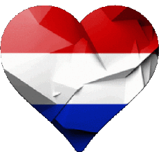 Fahnen Europa Niederlande Herz 