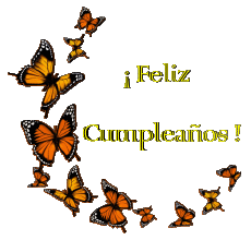 Mensajes Español Feliz Cumpleaños Mariposas 009 