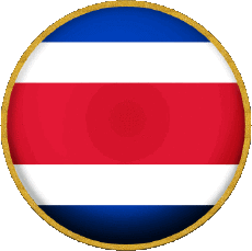 Drapeaux Amériques Costa Rica Rond 
