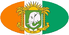 Banderas África Costa de Marfil Oval 01 