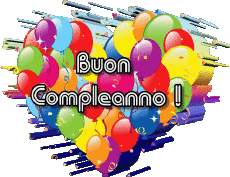Messages Italien Buon Compleanno Palloncini - Coriandoli 001 