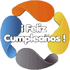 Mensajes Español Feliz Cumpleaños Abstracto - Geométrico 011 