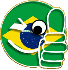 Banderas América Brasil Smiley - OK 
