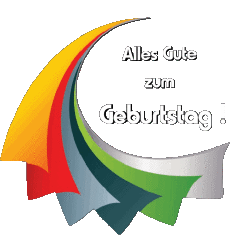 Messages German Alles Gute zum Geburtstag Zusammenfassung - geometrisch 019 