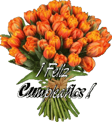 Messages Espagnol Feliz Cumpleaños Floral 012 