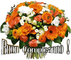 Nachrichten Italienisch Buon Compleanno Floreale 006 