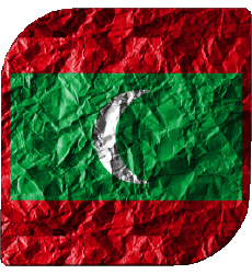 Bandiere Asia Maldive Quadrato 