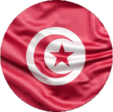 Drapeaux Afrique Tunisie Rond 