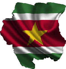 Bandiere America Suriname Carta Geografica 
