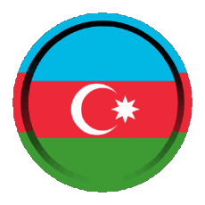 Drapeaux Asie Azerbaïdjan Rond - Anneaux 