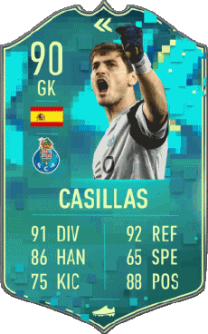 Multimedia Videospiele F I F A - Karten Spieler Spanien Iker Casillas Fernández 