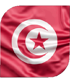 Bandiere Africa Tunisia Quadrato 