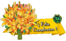 Nachrichten Spanisch Feliz Cumpleaños Floral 008 