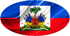 Drapeaux Amériques Haïti Ovale 
