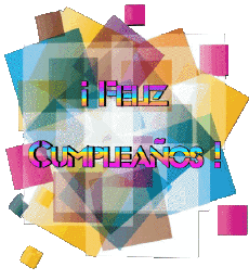 Mensajes Español Feliz Cumpleaños Abstracto - Geométrico 015 