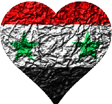 Drapeaux Asie Syrie Coeur 
