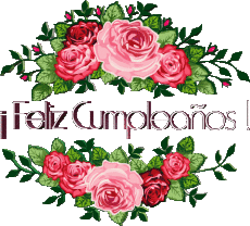 Mensajes Español Feliz Cumpleaños Floral 014 