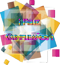 Messages Spanish Feliz Cumpleaños Abstracto - Geométrico 015 