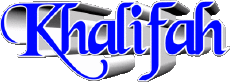 Nombre MASCULINO - Magreb Musulmán K Khalifah 