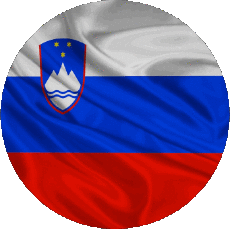 Fahnen Europa Slowenien Runde 
