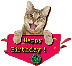 Messagi Inglese Happy Birthday Animals 002 