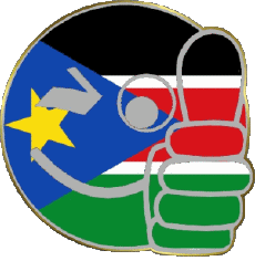 Fahnen Afrika Südsudan Smiley - OK 