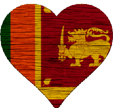 Banderas Asia Sri Lanka Corazón 
