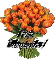 Mensajes Español Feliz Cumpleaños Floral 012 