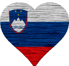 Fahnen Europa Slowenien Herz 