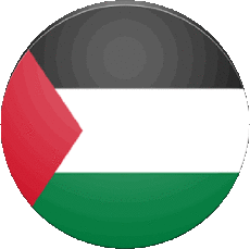 Drapeaux Asie Palestine Rond 
