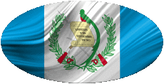 Bandiere America Guatemala Ovale 
