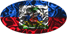 Drapeaux Amériques Haïti Ovale 