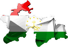 Banderas Asia Tayikistán Mapa 