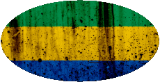 Bandiere Africa Gabon Ovale 01 
