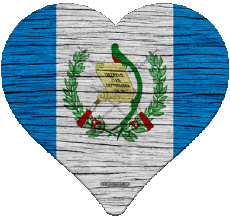 Drapeaux Amériques Guatemala Coeur 