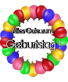 Nachrichten Deutsche Alles Gute zum Geburtstag Luftballons - Konfetti 008 