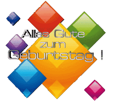 Messages German Alles Gute zum Geburtstag Zusammenfassung - geometrisch 014 