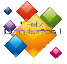 Mensajes Español Feliz Cumpleaños Abstracto - Geométrico 014 