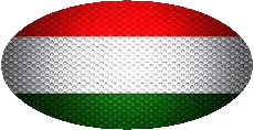 Bandiere Europa Ungheria Ovale 