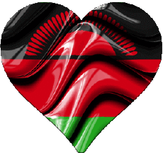 Drapeaux Afrique Malawi Coeur 